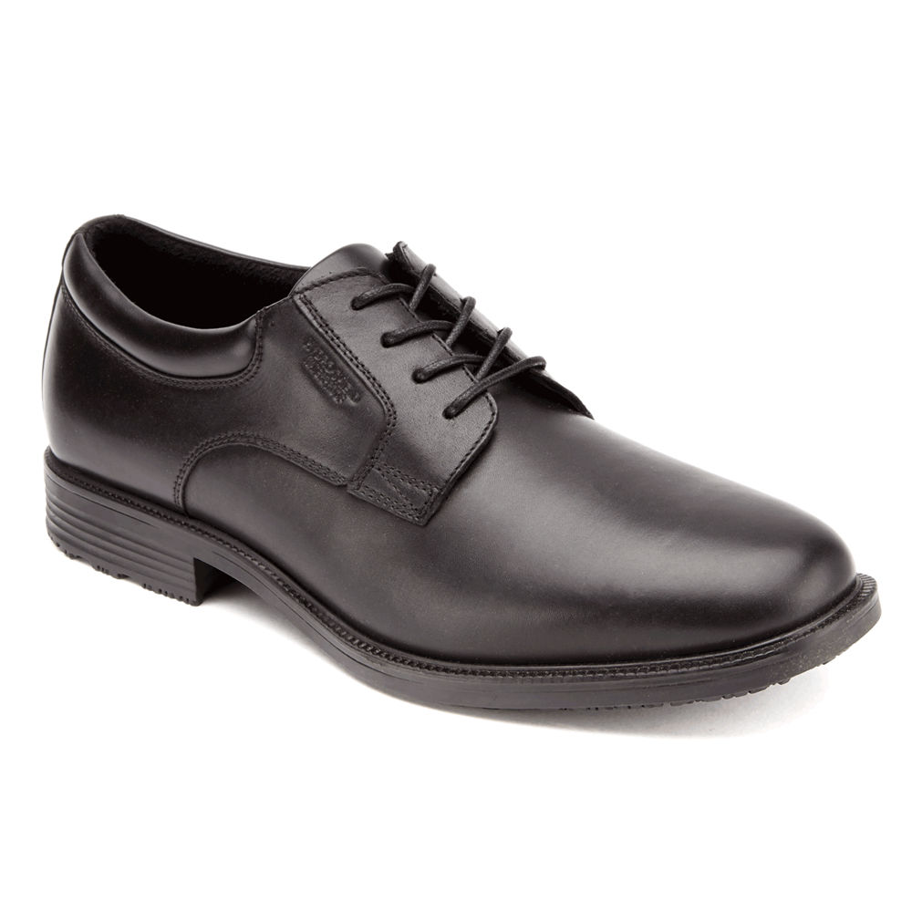 Sapatos Sociais Rockport Homem Pretas - Essential Details Waterproof Plain Toe - 84572YISG